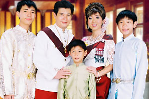 0911-mahs Our family in traditional Cambodian garb (June 2009)
